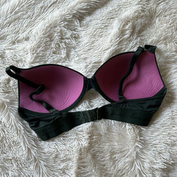 Pink by Victoria’s Secret Deep Green Padded Push Up Bra Size 36D - Picture 4 of 5